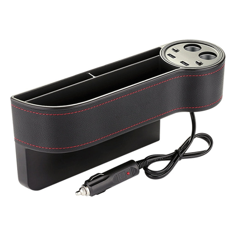 Car Multi-functional Console PU Leather Box Cigarette Lighter Charging Pocket Cup Holder Seat Gap Side Storage Box - Stowing Tidying by PMC Jewellery | Online Shopping South Africa | PMC Jewellery | Buy Now Pay Later Mobicred