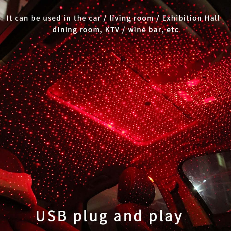5V 0.1W IPX4 Car Rotating Star Lights Starry Sky Atmosphere Lamp (Red Light) - Atmosphere lights by PMC TechLife | Online Shopping South Africa | PMC TechLife | Buy Now Pay Later Mobicred