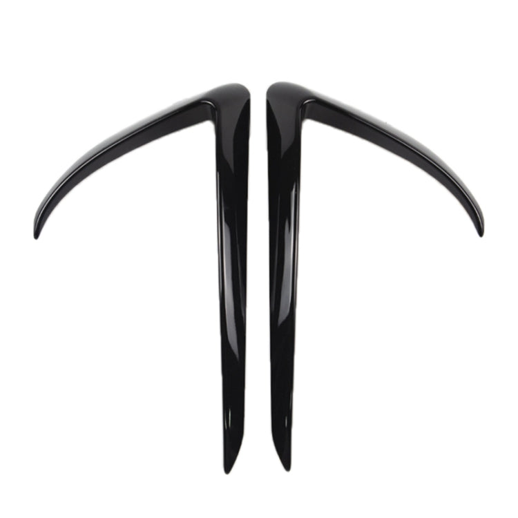2 PCS Car Lamp Eyebrow Decorative Sticker Fog Lamp Frame for Tesla Model 3(Black) - free shipping - PMC TechLife - Order now!