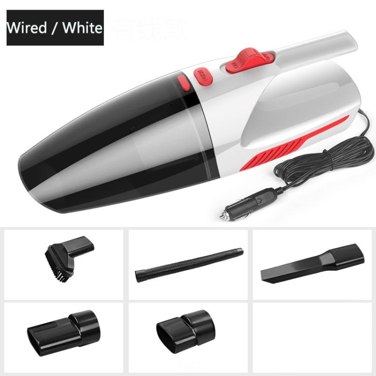 Car Wired Portable 120W Handheld Powerful Vacuum Cleaner with LED Light Cable Length: 5m(White) - Vacuum Cleaner by PMC TechLife | Online Shopping South Africa | PMC TechLife | Buy Now Pay Later Mobicred