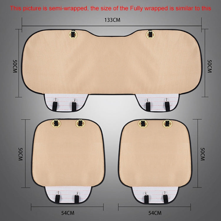 3 in 1 Car Seat Cushion Free Binding All Inclusive Seat Mat Set (Coffee) - Seat Accessories by PMC TechLife | Online Shopping South Africa | PMC TechLife | Buy Now Pay Later Mobicred