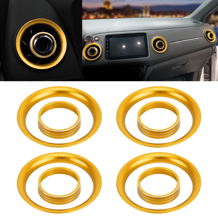 8 PCS Car Aluminum Alloy Air Conditioner Knob Case and Base for Honda XR-V (Gold) - Decoration Rings by PMC Jewellery | Online Shopping South Africa | PMC Jewellery | Buy Now Pay Later Mobicred