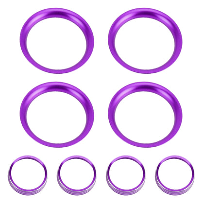 8 PCS Car Aluminum Alloy Air Conditioner Knob Case and Base for Honda XR-V (Purple) - Decoration Rings by PMC Jewellery | Online Shopping South Africa | PMC Jewellery | Buy Now Pay Later Mobicred