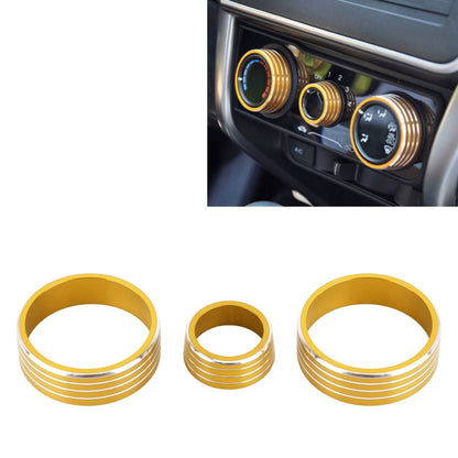 3 PCS Car Aluminum Alloy Air Conditioner Knob Case for Honda VEZEL / XR-V / Fit / GIENIA / City(Gold) - Decoration Rings by PMC Jewellery | Online Shopping South Africa | PMC Jewellery | Buy Now Pay Later Mobicred