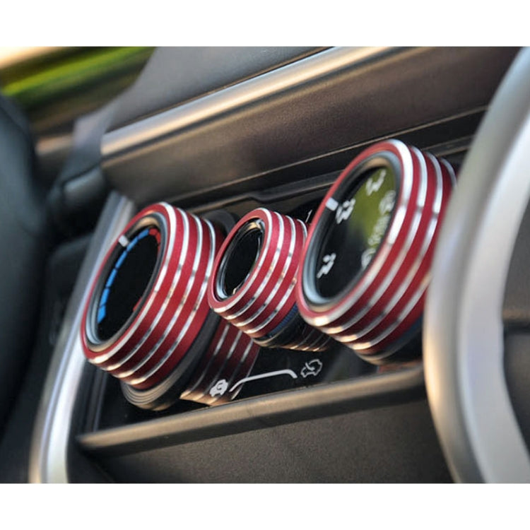 3 PCS Car Aluminum Alloy Air Conditioner Knob Case for Honda VEZEL / XR-V / Fit / GIENIA / City(Red) - Decoration Rings by PMC Jewellery | Online Shopping South Africa | PMC Jewellery | Buy Now Pay Later Mobicred