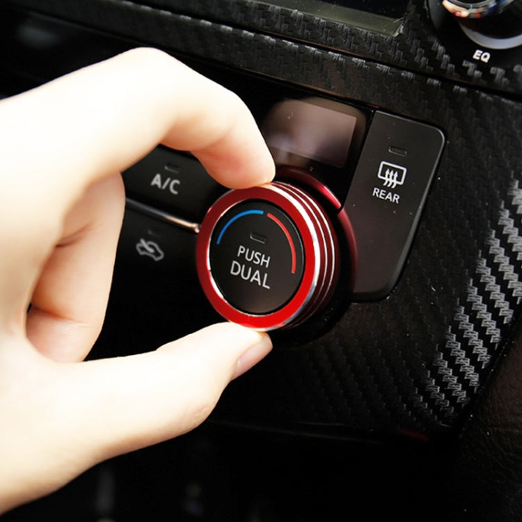 2 PCS Car Metal Air Conditioner Knob Case for Nissan X-TRAIL (Red) - Decoration Rings by PMC TechLife | Online Shopping South Africa | PMC TechLife | Buy Now Pay Later Mobicred