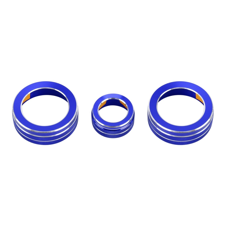 3 PCS Car Metal Air Conditioner Knob Case for Honda CR-V 2017(Blue) - Decoration Rings by PMC Jewellery | Online Shopping South Africa | PMC Jewellery | Buy Now Pay Later Mobicred