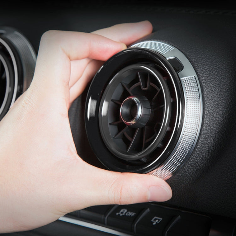 4 PCS Car Metal Air Outlet Decorative Outside Ring for Audi A3 / S3 / Q2L (Black) - Decoration Rings by PMC TechLife | Online Shopping South Africa | PMC TechLife | Buy Now Pay Later Mobicred
