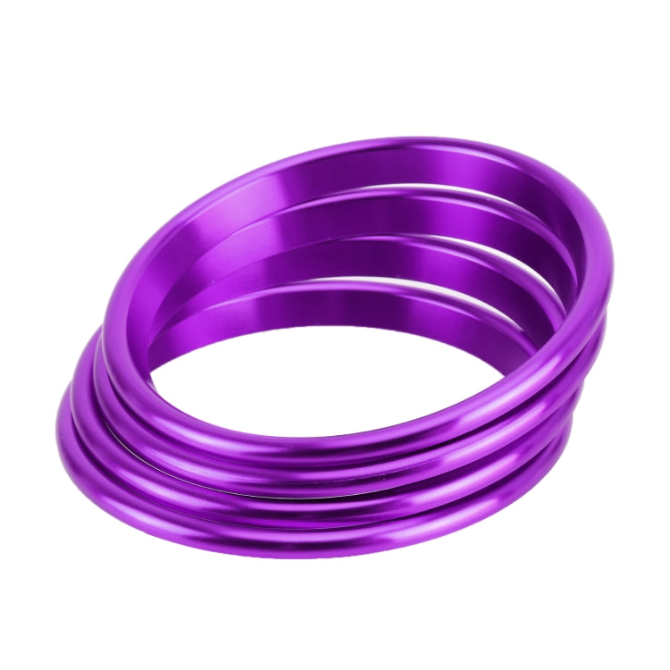 4 PCS Car Metal Air Outlet Decorative Outside Ring for Audi A3 / S3 / Q2L (Purple) - Decoration Rings by PMC Jewellery | Online Shopping South Africa | PMC Jewellery | Buy Now Pay Later Mobicred