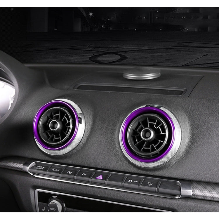 4 PCS Car Metal Air Outlet Decorative Outside Ring for Audi A3 / S3 / Q2L (Purple) - Decoration Rings by PMC Jewellery | Online Shopping South Africa | PMC Jewellery | Buy Now Pay Later Mobicred