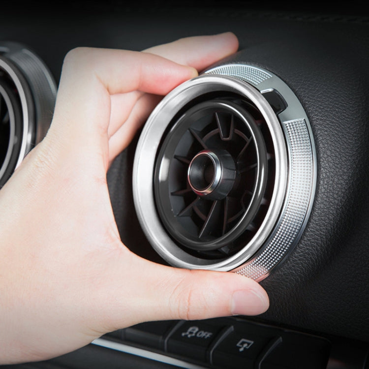 4 PCS Car Metal Air Outlet Decorative Outside Ring for Audi A3 / S3 / Q2L (Silver) - Decoration Rings by PMC TechLife | Online Shopping South Africa | PMC TechLife | Buy Now Pay Later Mobicred