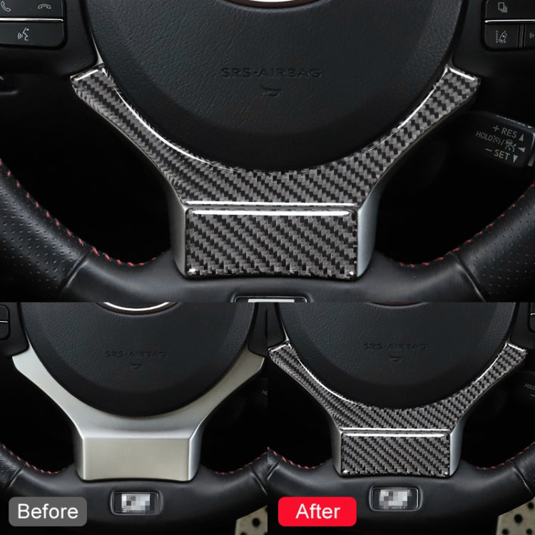Car Carbon Fiber Steering Wheel Decorative Sticker for Lexus IS250 2013-, Left Drive - Car Interior Mouldings by PMC Jewellery | Online Shopping South Africa | PMC Jewellery | Buy Now Pay Later Mobicred