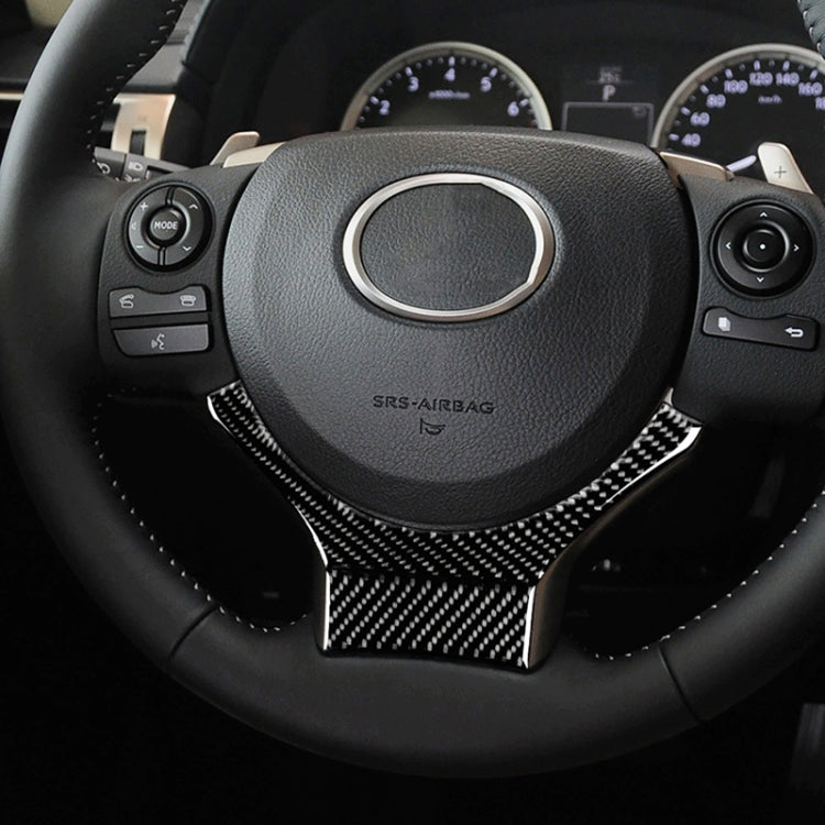Car Carbon Fiber Steering Wheel Decorative Sticker for Lexus IS250 2013-, Left Drive - Car Interior Mouldings by PMC Jewellery | Online Shopping South Africa | PMC Jewellery | Buy Now Pay Later Mobicred