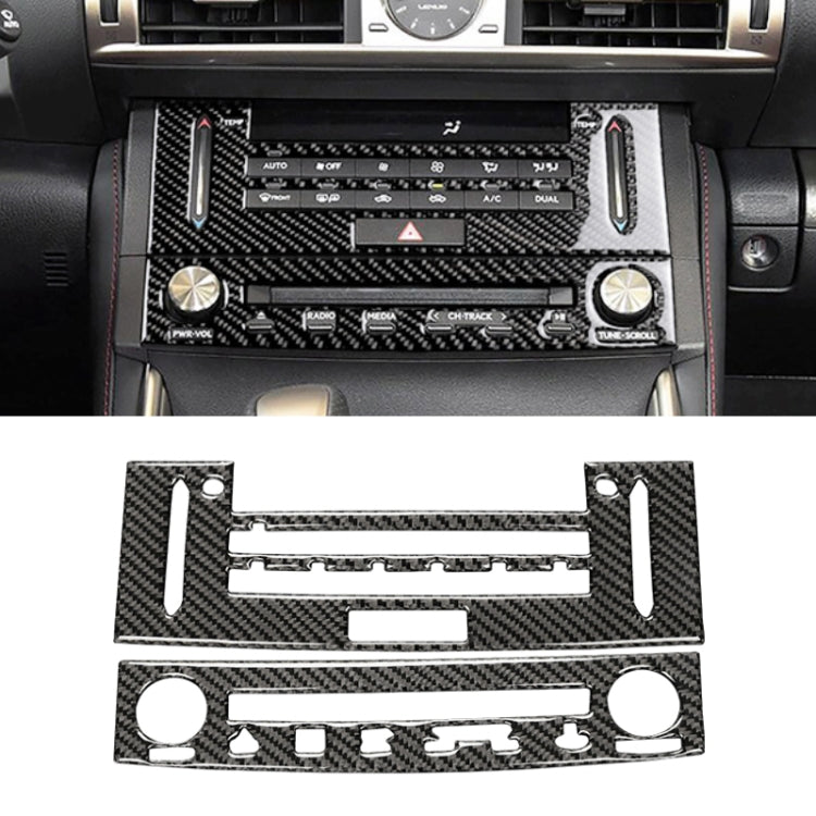 Car Carbon Fiber Air Conditioning CD Panel Decorative Sticker for Lexus IS250 2013-, Left Drive - Car Interior Mouldings by PMC TechLife | Online Shopping South Africa | PMC TechLife | Buy Now Pay Later Mobicred