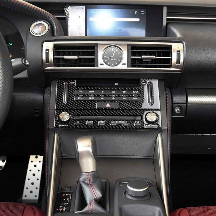 Car Carbon Fiber Air Conditioning CD Panel Decorative Sticker for Lexus IS250 2013-, Left Drive - Car Interior Mouldings by PMC TechLife | Online Shopping South Africa | PMC TechLife | Buy Now Pay Later Mobicred