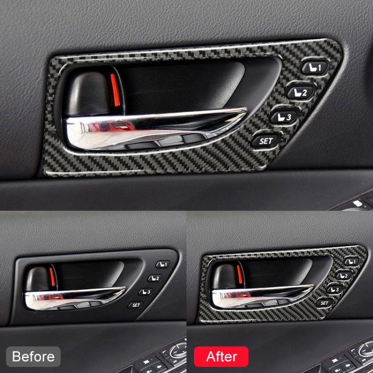 Car Carbon Fiber Front Door Handle Decorative Sticker for Lexus IS250 2013-, Left Drive A Style - Car Interior Mouldings by PMC TechLife | Online Shopping South Africa | PMC TechLife | Buy Now Pay Later Mobicred