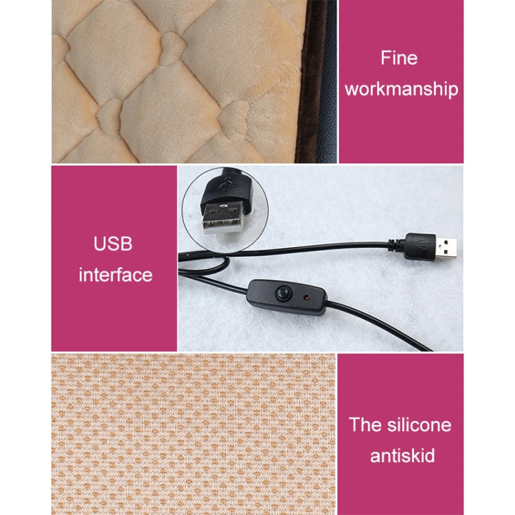 Car USB Seat Heater Cushion Warmer Cover Winter Heated Warm Mat, Style: Square (Red) - free shipping - PMC Jewellery - Order now!