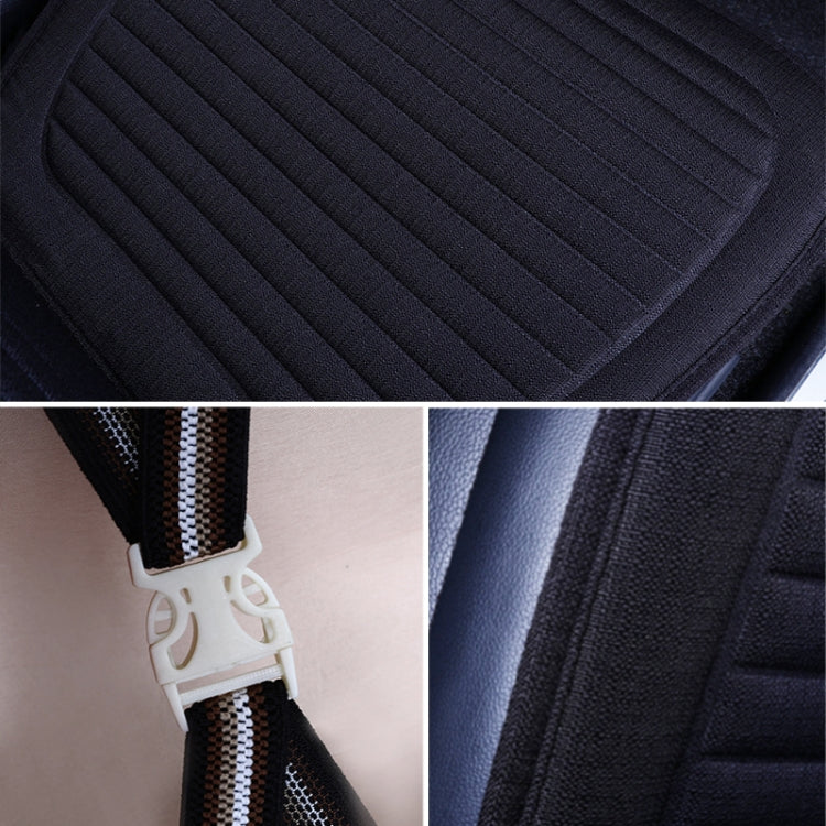 Car Four Seasons Linen Fabric Front Seat Cushion (Wine Red) - Seat Accessories by PMC Jewellery | Online Shopping South Africa | PMC Jewellery | Buy Now Pay Later Mobicred
