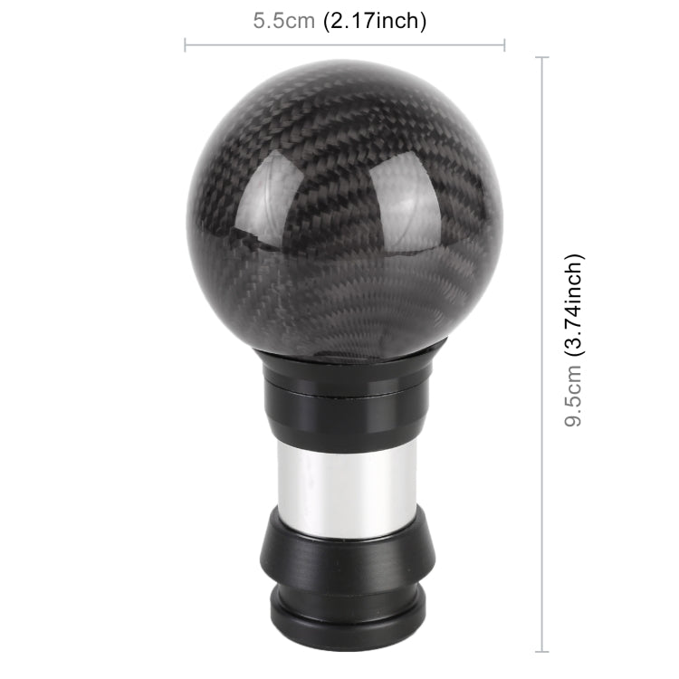 Universal Car Pressable Telescopic Carbon Fiber Gear Head Gear Shift Knob, Length: 9.5cm (Black) - Shift Knob by PMC TechLife | Online Shopping South Africa | PMC TechLife | Buy Now Pay Later Mobicred