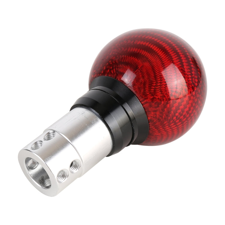 Universal Car Pressable Telescopic Carbon Fiber Gear Head Gear Shift Knob, Length: 9.5cm (Red) - Shift Knob by PMC TechLife | Online Shopping South Africa | PMC TechLife | Buy Now Pay Later Mobicred
