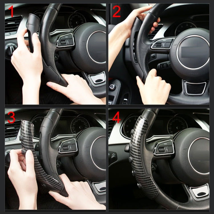 Car Steering Wheel Booster Wheel Spinner Knob Cover (Carbon Fiber Black) - Steering Wheel Accessories by PMC TechLife | Online Shopping South Africa | PMC TechLife | Buy Now Pay Later Mobicred