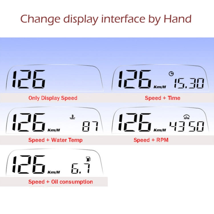 H400S Car 3.7 inch OBD Mode HUD Head-up Display Support Engine Failure Alarm / Water Temperature Alarm Voltage Alarm - Head Up Display System by PMC Jewellery | Online Shopping South Africa | PMC Jewellery | Buy Now Pay Later Mobicred