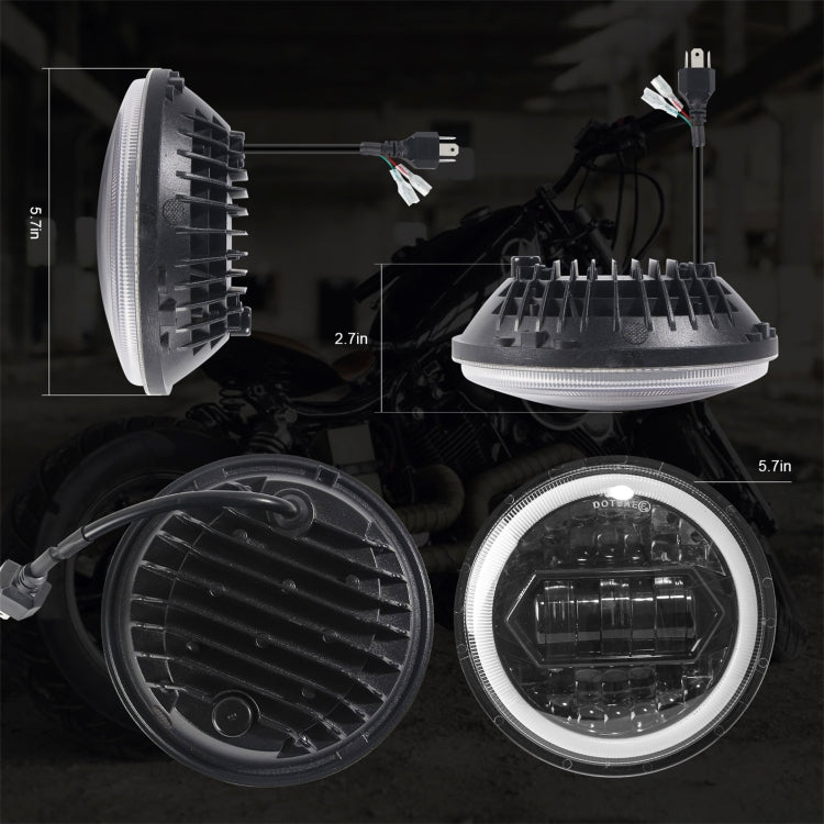 Motorcycle Crystal 5.75 inch LED Headlight Modification Accessories - Headlights by PMC Jewellery | Online Shopping South Africa | PMC Jewellery