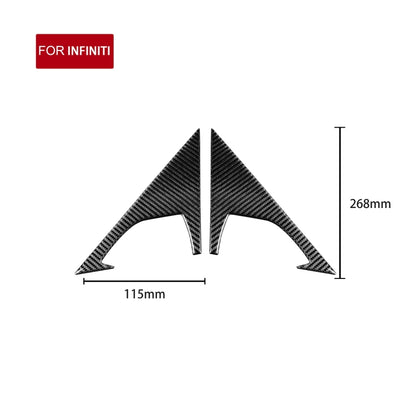 2 PCS Car Carbon Fiber Front Triangle Decorative Sticker for Infiniti FX 2009-2013/QX70 2014-, Left and Right Drive Universal - Decorative Strip by PMC Jewellery | Online Shopping South Africa | PMC Jewellery | Buy Now Pay Later Mobicred