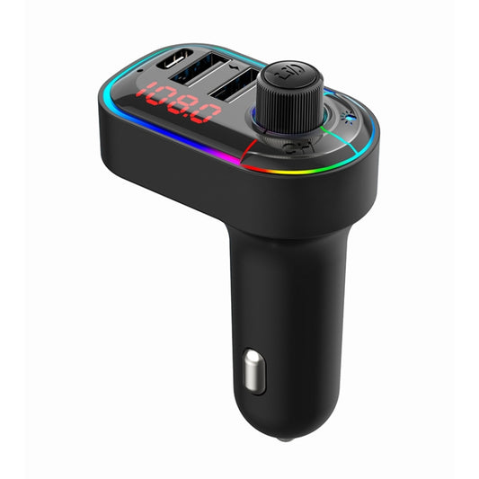 C12 Multifunctional Car Dual USB Charger Bluetooth FM Transmitter with Atmosphere Light - Bluetooth Car Kits by PMC Jewellery | Online Shopping South Africa | PMC Jewellery | Buy Now Pay Later Mobicred