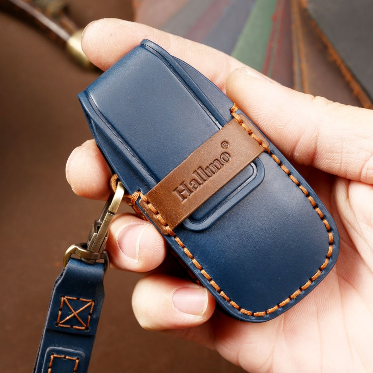 Hallmo Car Cowhide Leather Key Protective Cover Key Case for New Mercedes-Benz E300L(Brown) - free shipping - PMC TechLife - Order now!
