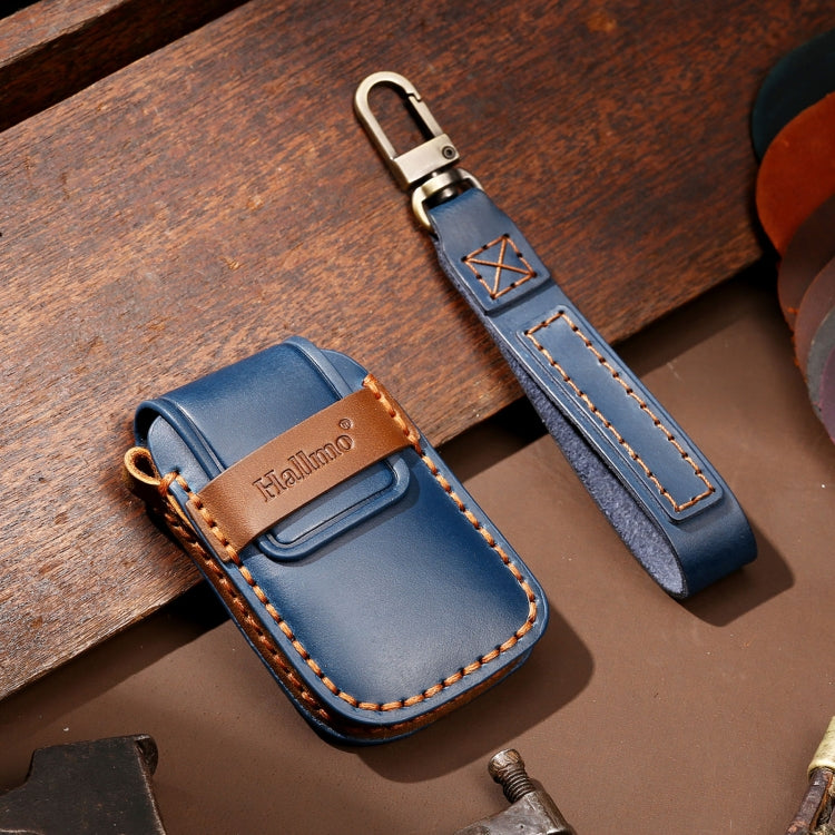 Hallmo Car Cowhide Leather Key Protective Cover Key Case for Volkswagen Lavida A Style(Blue) - free shipping - PMC TechLife - Order now!