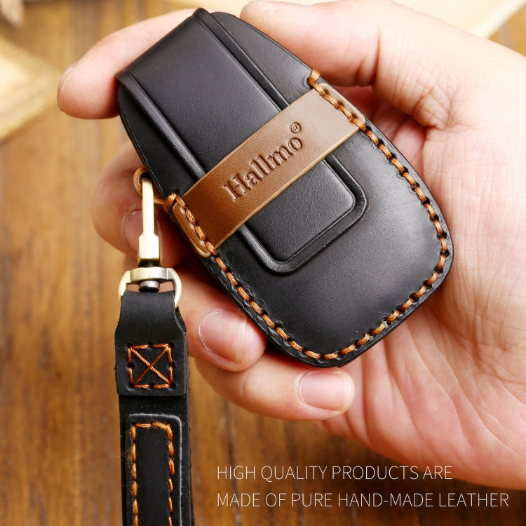 Hallmo Car Cowhide Leather Key Protective Cover Key Case for Changan CS75 Plus(Black) - free shipping - PMC TechLife - Order now!