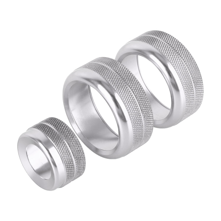 3 PCS Car Metal Air Conditioner Knob Case for BMW X1 / X2 / GT (Silver) - free shipping - PMC Jewellery - Order now!
