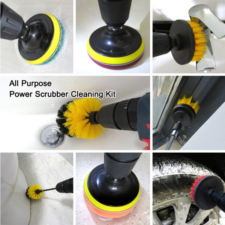 22 in 1 Floor Wall Window Glass Cleaning Descaling Electric Drill Brush Head Set - Sponges, Cloths & Brushes by PMC TechLife | Online Shopping South Africa | PMC TechLife | Buy Now Pay Later Mobicred