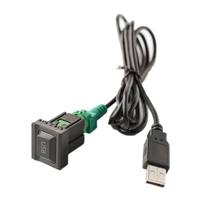 Car Center Console CD Reserved Position Modified 2.6x2.3cm USB Interface Conversion Cable Wiring Harness for Volkswagen / Audi / Skoda, Cable Length: 1m - Car Switches by PMC Jewellery | Online Shopping South Africa | PMC Jewellery | Buy Now Pay Later Mobicred