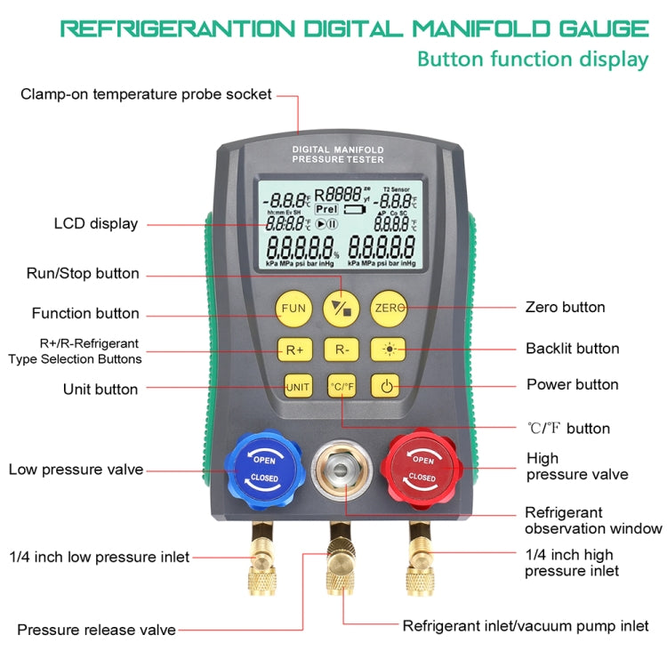 DUOYI DY517 Car Air Conditioning Repair Electronic Refrigerant Meter Air Conditioning Fluoride Meter - free shipping - PMC TechLife - Order now!