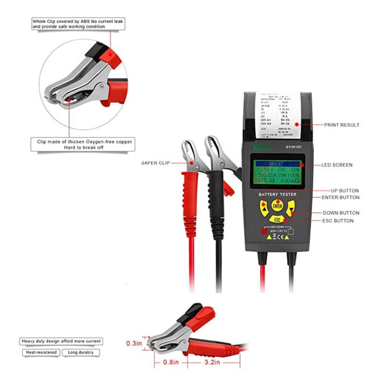 DUOYI DY3015C Car 24V Battery Tester - free shipping - PMC TechLife - Order now!