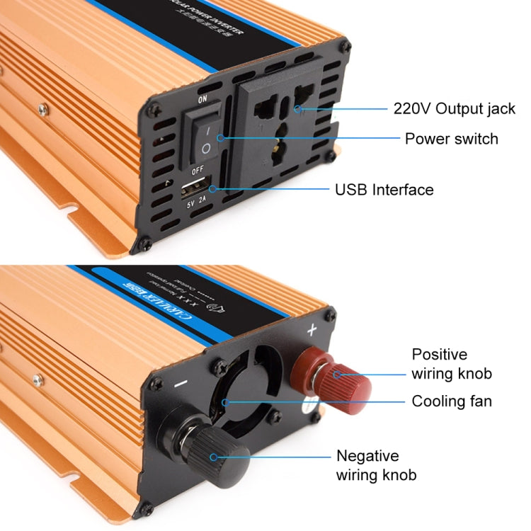 Carmaer Modified Sine Wave 48V to 220V 1200W Car Multi-function Double Digital Display Inverter Household Power Converter - Modified Square Wave by PMC TechLife | Online Shopping South Africa | PMC TechLife | Buy Now Pay Later Mobicred