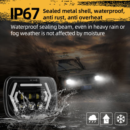 Car 7 inch Square DC9-30V  LED Headlight Modification Accessories for Jeep Wrangler - Work Lights by PMC Jewellery | Online Shopping South Africa | PMC Jewellery | Buy Now Pay Later Mobicred