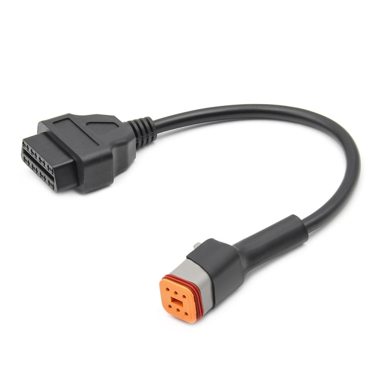 6Pin Motorcycles OBD2 Conversion Cable OBDII Diagnostic Adapter Cable for Harley Davidson - Cables & Connectors by PMC TechLife | Online Shopping South Africa | PMC TechLife | Buy Now Pay Later Mobicred