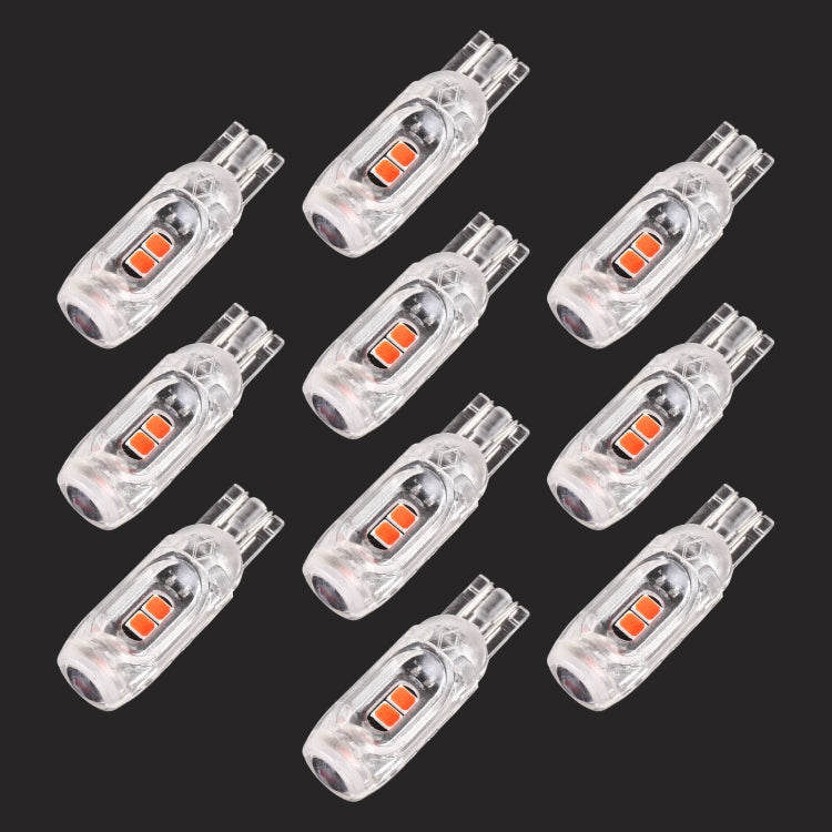 10 PCS T10 DC12V / 1W Car Clearance Light 5LEDs SMD-3030 Lamp Beads (Red Light) - Clearance Lights by PMC TechLife | Online Shopping South Africa | PMC TechLife | Buy Now Pay Later Mobicred