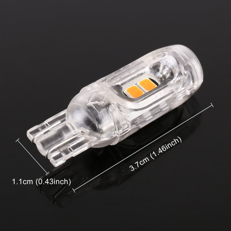 10 PCS T10 DC12V / 1W Car Clearance Light 5LEDs SMD-3030 Lamp Beads (Yellow Light) - Clearance Lights by PMC TechLife | Online Shopping South Africa | PMC TechLife | Buy Now Pay Later Mobicred
