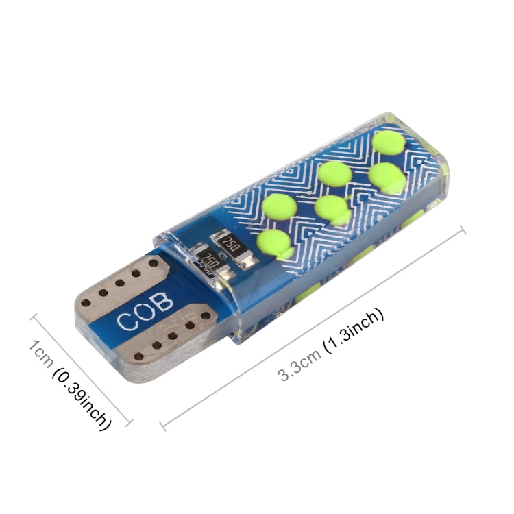 10 PCS T10 DC12V / 1.2W Car Clearance Light 12LEDs COB Lamp Beads (Green Light) - Clearance Lights by PMC TechLife | Online Shopping South Africa | PMC TechLife | Buy Now Pay Later Mobicred