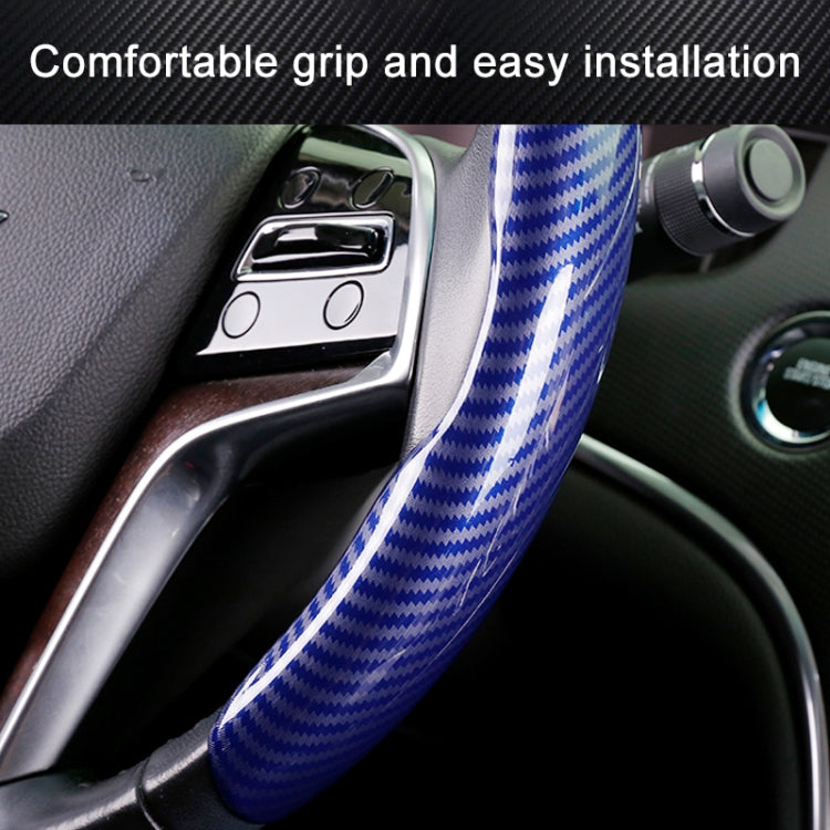 Car Universal Carbon Fiber Steering Wheel Cover (Blue) - Steering Wheel Accessories by PMC Jewellery | Online Shopping South Africa | PMC Jewellery | Buy Now Pay Later Mobicred