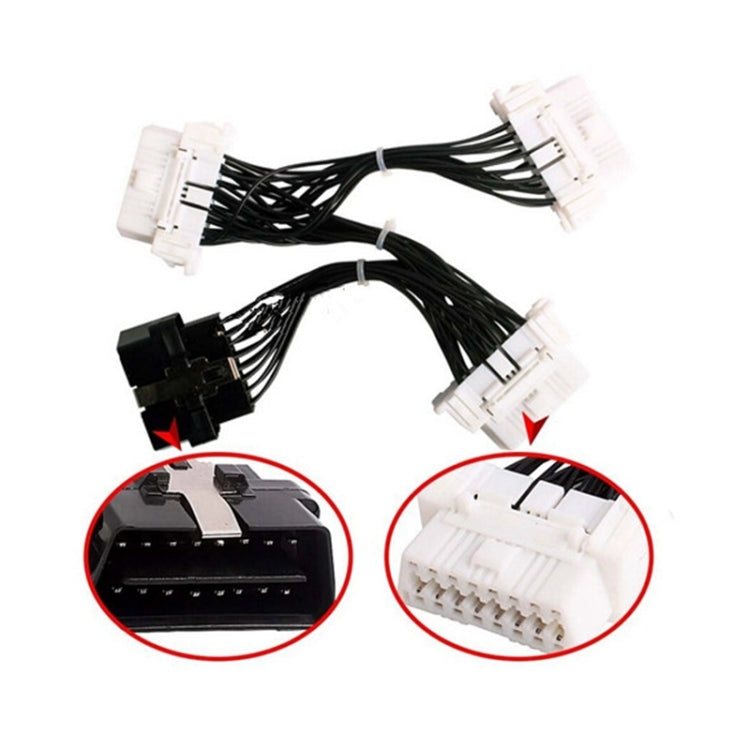 ELM327 OBD2 16Pin Male to 3 Female Car Diagnostic Cable - Cables & Connectors by PMC TechLife | Online Shopping South Africa | PMC TechLife | Buy Now Pay Later Mobicred