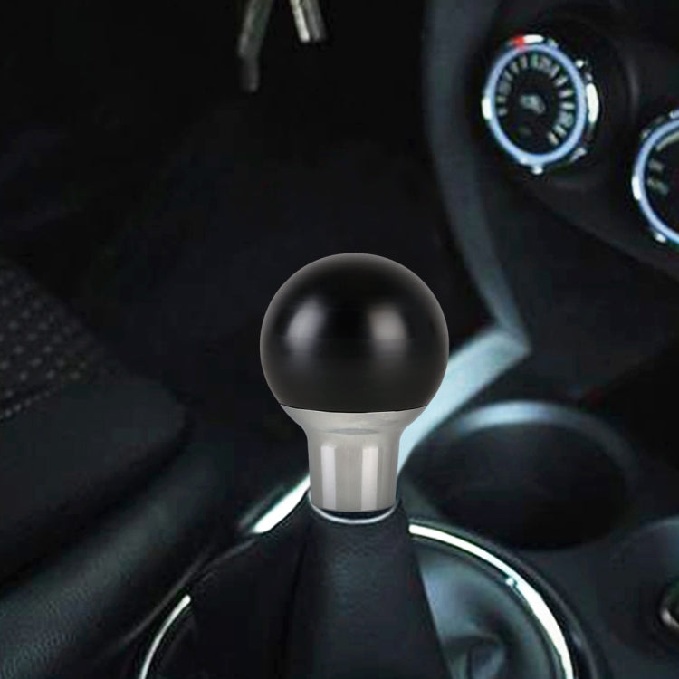 Universal Car Small Round Ball Resin + Carbon Fiber Metal Gear Shift Knob (Black) - Shift Knob by PMC Jewellery | Online Shopping South Africa | PMC Jewellery | Buy Now Pay Later Mobicred