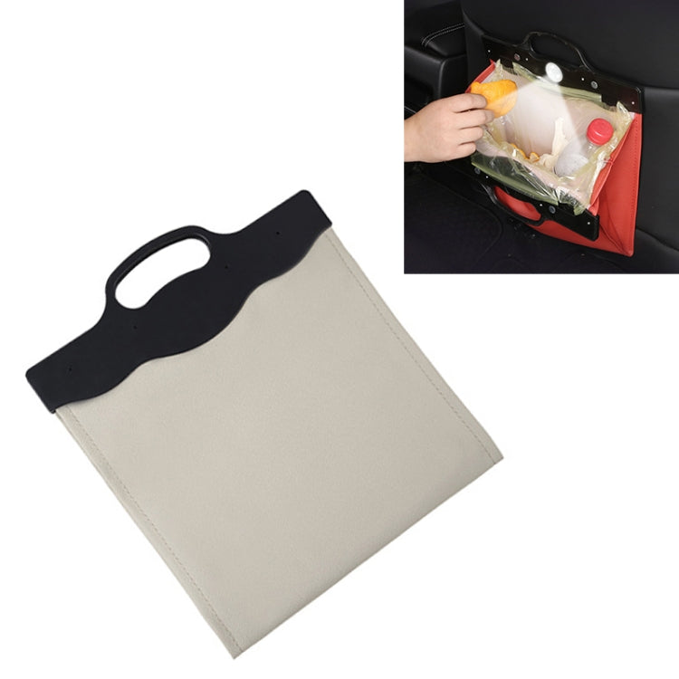 Car Multi-functional Hanging Front Trash Can with LED Light, 32 x 28cm (Beige) - Stowing Tidying by PMC TechLife | Online Shopping South Africa | PMC TechLife | Buy Now Pay Later Mobicred