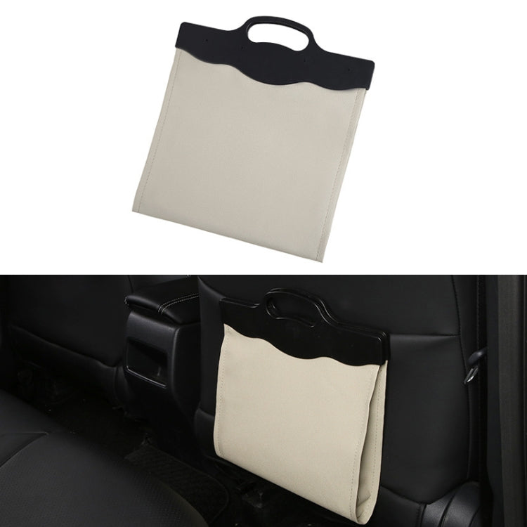 Car Multi-functional Hanging Front Trash Can with LED Light, 32 x 28cm (Beige) - Stowing Tidying by PMC TechLife | Online Shopping South Africa | PMC TechLife | Buy Now Pay Later Mobicred