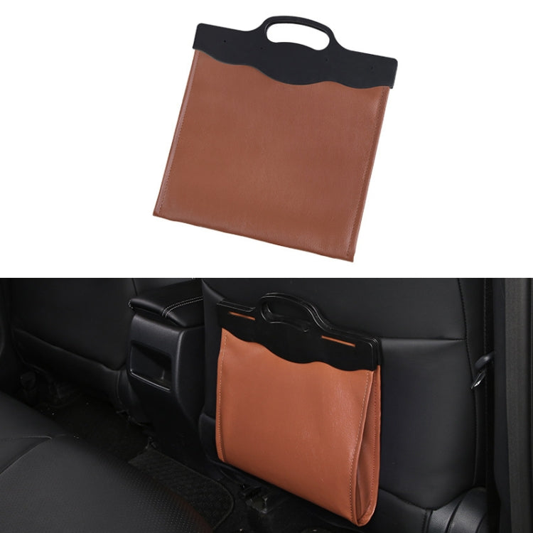Car Multi-functional Hanging Front Trash Can with LED Light, 32 x 28cm (Brown) - Stowing Tidying by PMC TechLife | Online Shopping South Africa | PMC TechLife | Buy Now Pay Later Mobicred