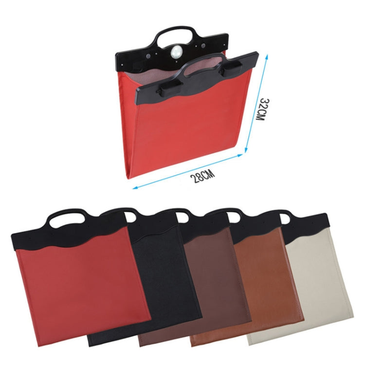 Car Multi-functional Hanging Front Trash Can with LED Light, 32 x 28cm (Brown) - Stowing Tidying by PMC TechLife | Online Shopping South Africa | PMC TechLife | Buy Now Pay Later Mobicred